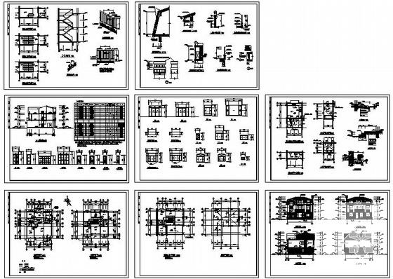 砖混结构独立3层住宅楼建筑CAD施工图纸 - 3