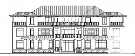 常熟市框架结构3层独栋别墅建筑施工CAD图纸 - 3