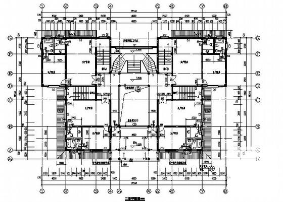 常熟市框架结构3层独栋别墅建筑施工CAD图纸 - 4