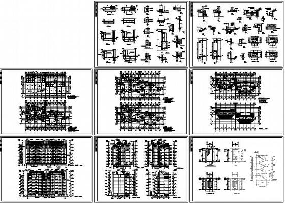 比较精美的8层住宅楼建筑CAD施工图纸 - 2