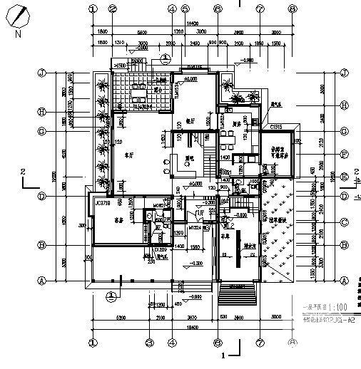 3层别墅建筑结构CAD施工图纸 - 1