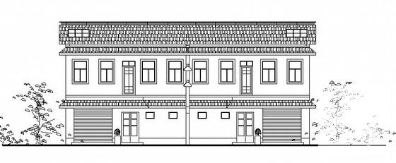 2层双拼式小康住宅楼建筑方案设计CAD图纸 - 4