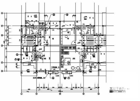 3层双拼别墅建筑方案设计CAD图纸 - 4