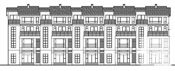 中式风格4层联体别墅建筑施工CAD图纸（效果图纸） - 1