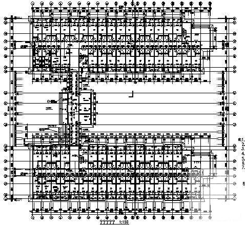 中学新建校区6层宿舍楼建筑结构水电CAD施工图纸 - 4