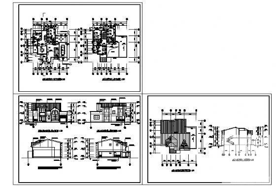A型小别墅建筑方案设计CAD图纸 - 1