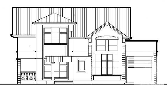 A型小别墅建筑方案设计CAD图纸 - 3