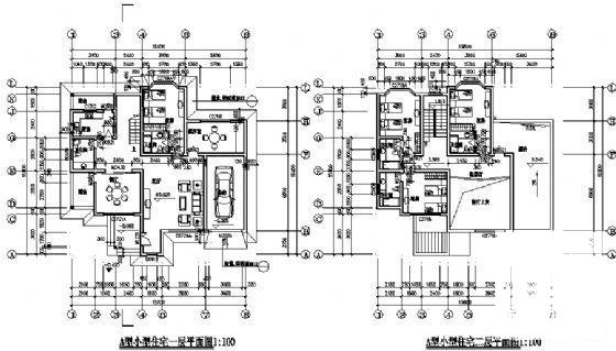 A型小别墅建筑方案设计CAD图纸 - 4