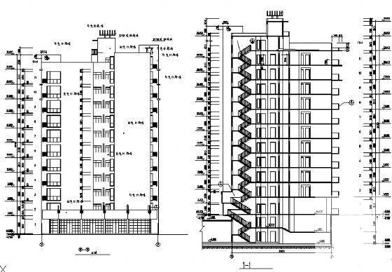 11层住宅楼建筑方案设计CAD图纸 - 3