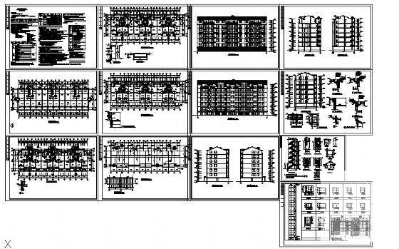 框架结构6层单元住宅楼建筑施工CAD图纸 - 3