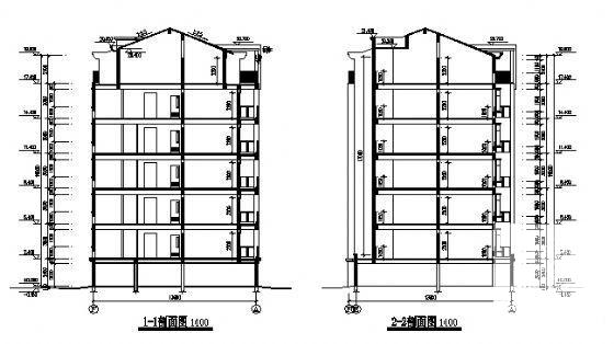 框架结构6层单元住宅楼建筑施工CAD图纸 - 4