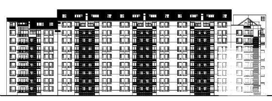 小区9层住宅楼建筑施工CAD图纸 - 1
