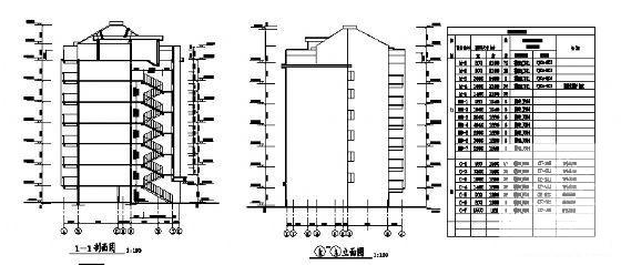 8层住宅楼建筑方案设计CAD图纸 - 1