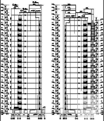 17层住宅楼建筑施工CAD图纸 - 3