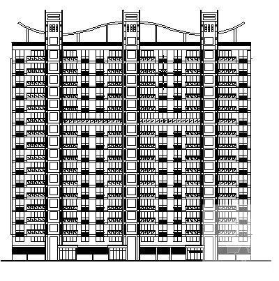 名城小区16层建筑CAD施工图纸 - 2