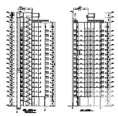 名城小区16层建筑CAD施工图纸 - 3