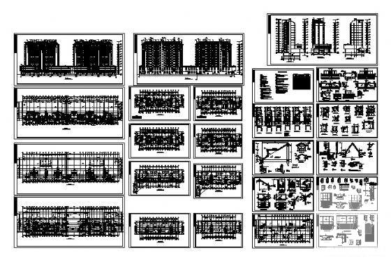 框架结构11层住宅楼建筑CAD施工图纸 - 4