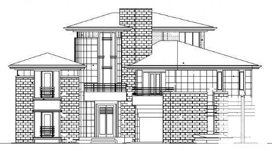 国内砖混结构3层别墅建筑方案设计CAD施工图纸 - 1