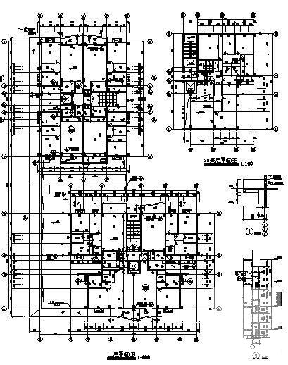 框架结构12层办公楼(商住两用）建筑施工CAD图纸 - 1