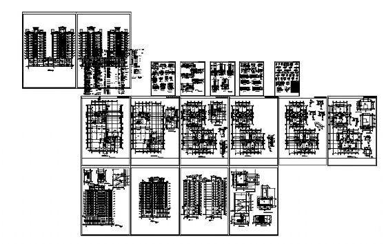 框架结构12层办公楼(商住两用）建筑施工CAD图纸 - 2