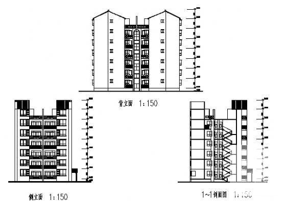 7层住宅楼建筑方案设计CAD图纸 - 4