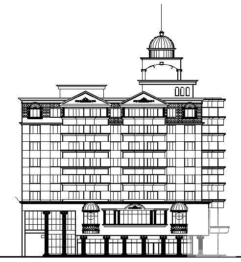 8层商住楼建筑CAD施工图纸 - 3