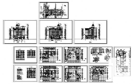 8层商住楼建筑CAD施工图纸 - 4