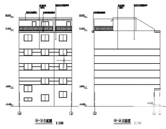 5层联建房建筑CAD施工图纸 - 2