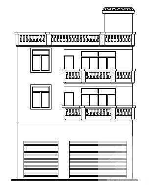 3层私人住宅楼建筑方案设计CAD图纸 - 3