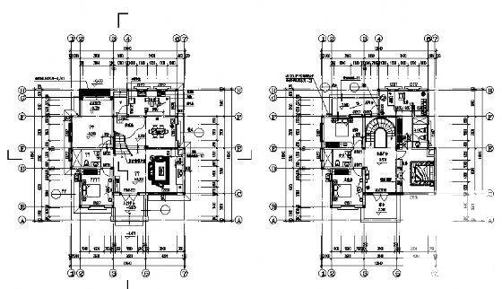 3层砌体结构私人别墅建筑施工CAD图纸 - 2