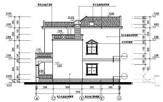 3层砌体结构私人别墅建筑施工CAD图纸 - 4