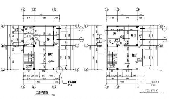 精美的5层私人住宅楼建筑CAD图纸 - 1