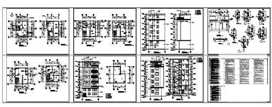 精美的5层私人住宅楼建筑CAD图纸 - 2