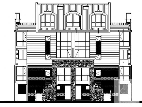 A户型2层别墅建筑方案设计CAD图纸 - 3