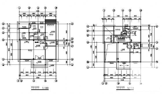 3层小别墅建筑CAD施工图纸 - 1