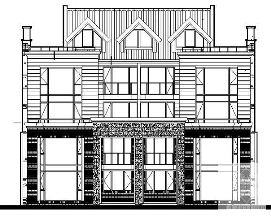 B户型2层别墅建筑CAD图纸 - 1