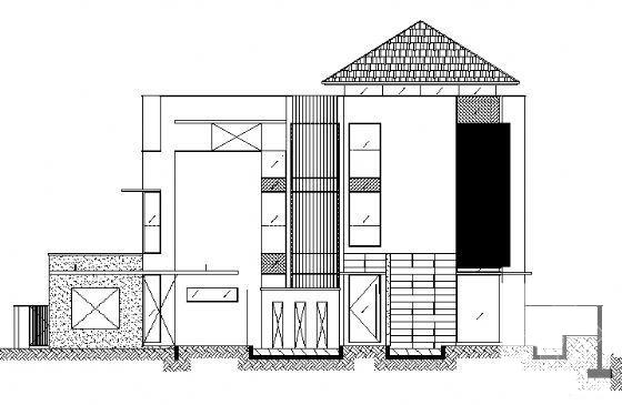3层双拼豪华别墅建筑方案设计CAD图纸 - 3