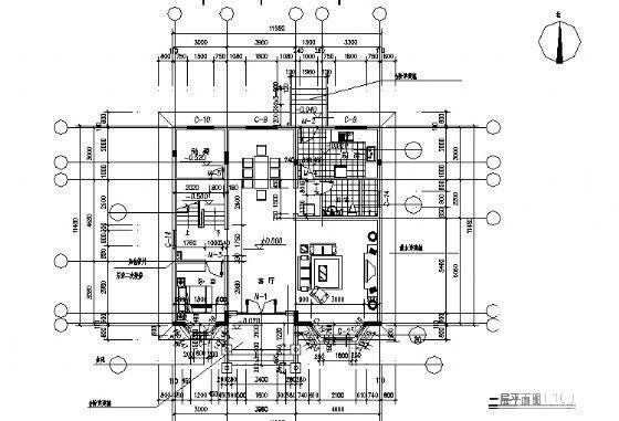 3层欧式别墅CAD施工图纸（标注详细） - 3