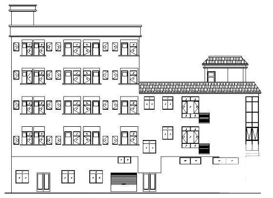 5层商住楼建筑CAD图纸（标注详细） - 3