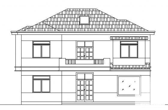 2层小别墅建筑CAD图纸 - 1