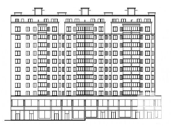临街花园小区21层商住楼建筑方案设计CAD图纸 - 2