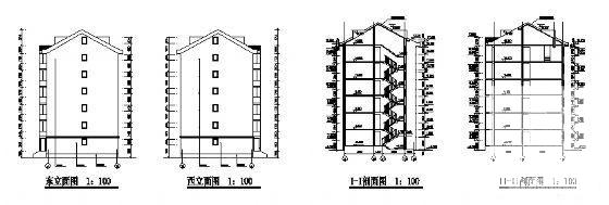 大学6层住宅楼建筑CAD图纸 - 4