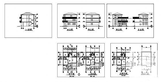 3层小别墅建筑CAD图纸 - 2