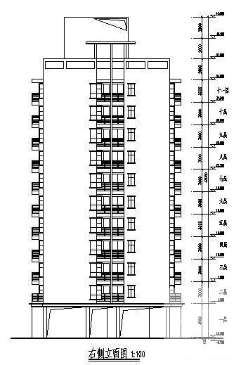 11层住宅楼建筑方案设计CAD图纸 - 1