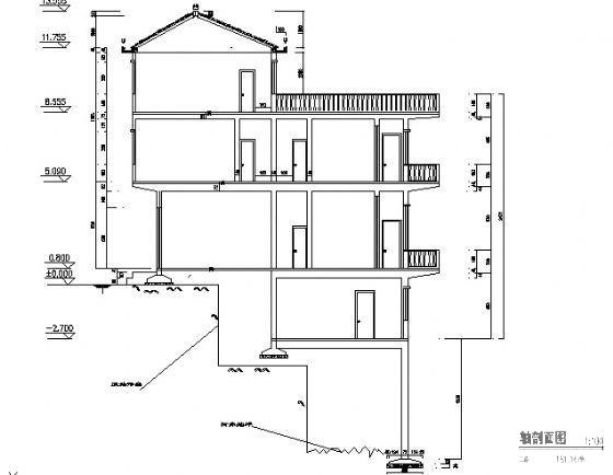 民用3层住宅楼建筑结构方案设计CAD图纸（砖混结构） - 3