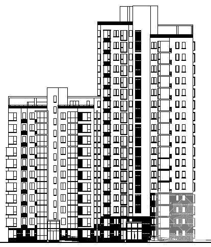 秀峰山庄A区18层住宅楼建筑方案设计CAD图纸 - 1