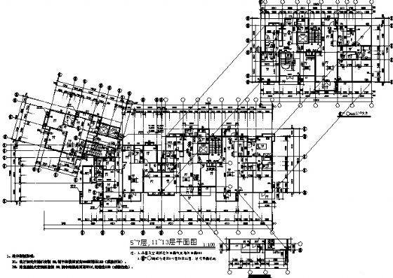 秀峰山庄A区18层住宅楼建筑方案设计CAD图纸 - 2