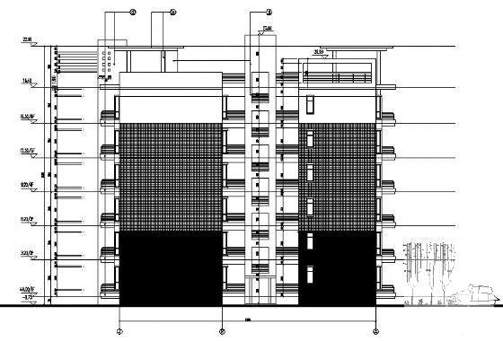 6层住宅楼A1型建筑方案设计CAD图纸 - 1