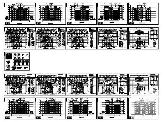 6层住宅楼A1型建筑方案设计CAD图纸 - 2