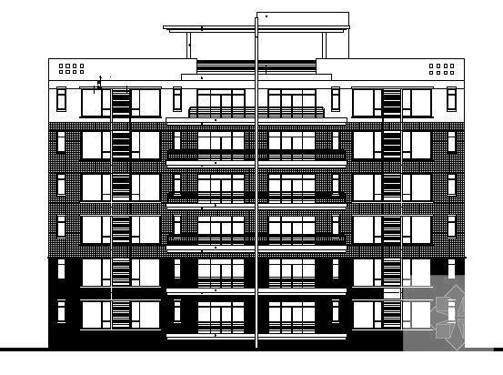 6层住宅楼A1型建筑方案设计CAD图纸 - 3